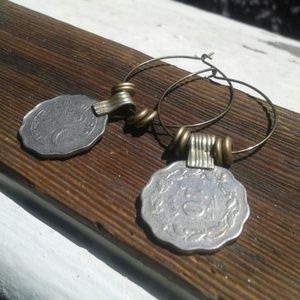 Vintage Coin Hoops